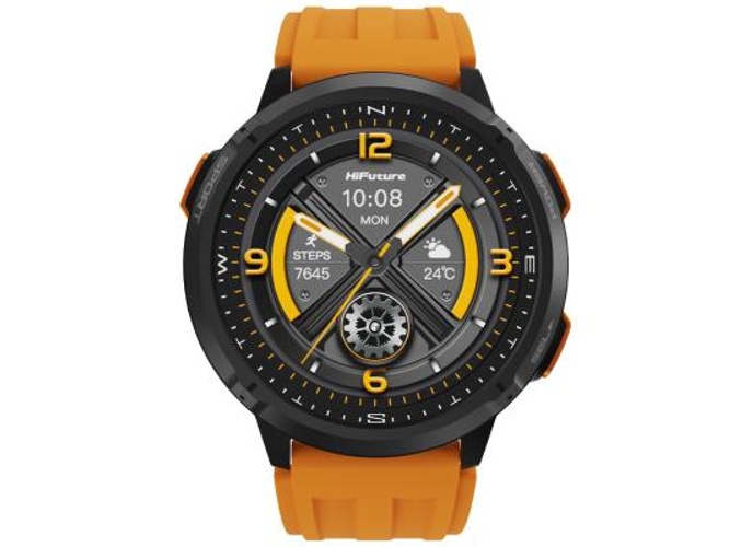 HiFuture MIX 3 Smart Watch, 1.43" AMOLED Display, Powered by Dual Core Processor & Syntra AI, 100+ Sports Modes Heart Rate & Oxygen Tracking, 3ATM Waterproof, up to 10 days daily use - Orange product thumbnail 2