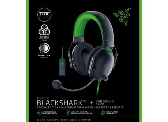 Razer BlackShark V2 SE Gaming Headset THX Spatial Audio w USB Sound Card product thumbnail 2