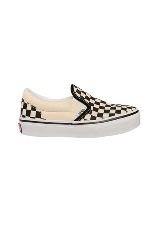 Vans Childrens/Kids Classic Checkerboard Slip-on Shoes - Black/White