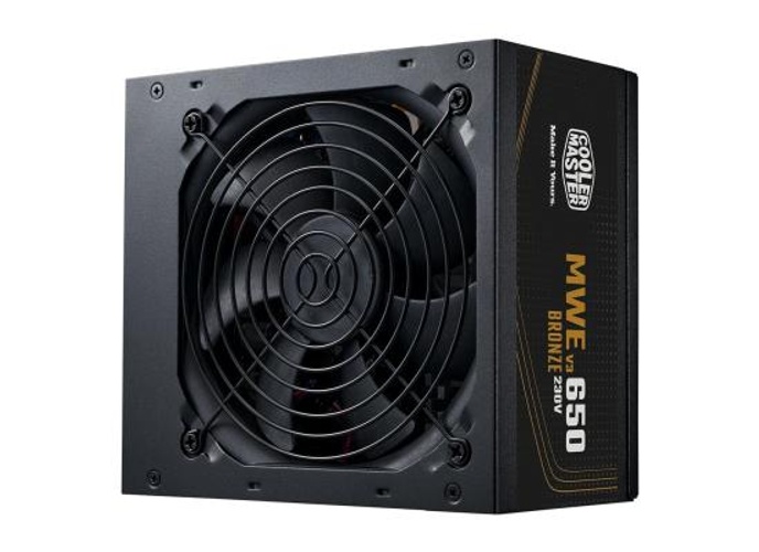 Cooler Master MWE 650W 80+ Bronze ATX 3.1 Non-Modular Power Supply Quiet HDB Fan , Embossed Cable , Black product thumbnail 2