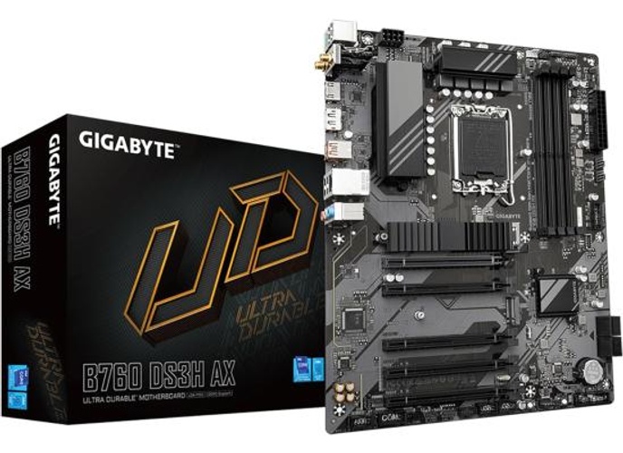 GIGABYTE B760 DS3H AX WiFi 6E Intel B760 ATX DDR5 2x M.2 PCIe 4.0 USB 3.2 Gen 2 Type-C 2.5GbE LAN Motherboard product thumbnail 2