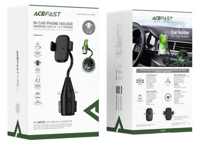 ACEFAST D24 Car Phone Holder Automobile Cup Holder Mount Phone Stand Bracket - Black product thumbnail 2