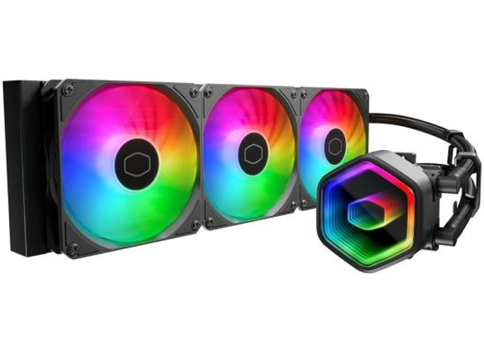 Cooler Master 360 Core II Liquid CPU AIO Cooler – 360mm Radiator, 3X ARGB PWM Fans, Infinity Mirror Dual-Chamber Pump, Quiet Cooling & Easy Installation, AMD AM5/AM4 & Intel LGA 1851/1700, Black product thumbnail 2
