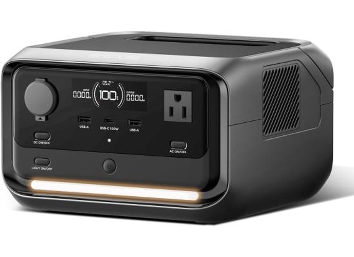 EcoFlow RIVER 3 Plus Portable Power Station (600W rated output and 1200W X-Boost), 245Wh Capacity, 600W Rated Output, 20ms UPS , 30dB Whisper Quiet, 1-hr Fast Charging, IP54 Waterproof Rated Battery Pack, Grey product thumbnail 2