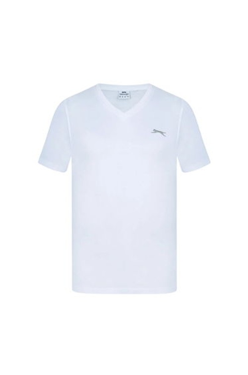 Slazenger Mens Embroidered Logo Cotton T-Shirt - White