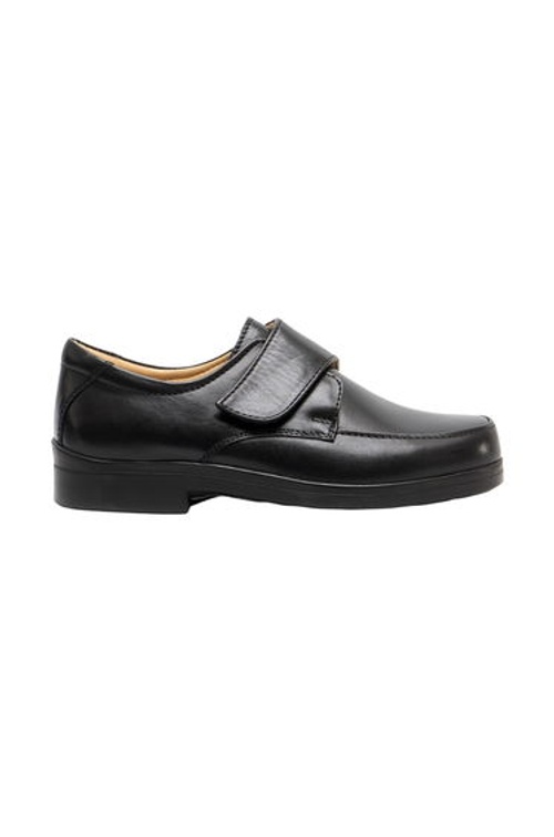 Roamers Mens Extra Wide Fitting Touch Fastening Casual Shoes - Black