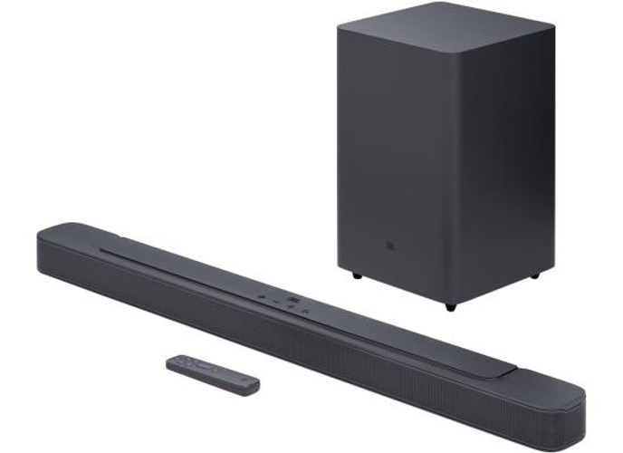 JBL Bar 2.1 Deep Bass Soundbar, 300W Total Speaker Power, USB Port Type A, 4x Race Track Drivers, 2x 1" Tweeter (Soundbar) 6.5" (Subwoofer), Bluetooth 4.2 Connectivity, Black product thumbnail 2