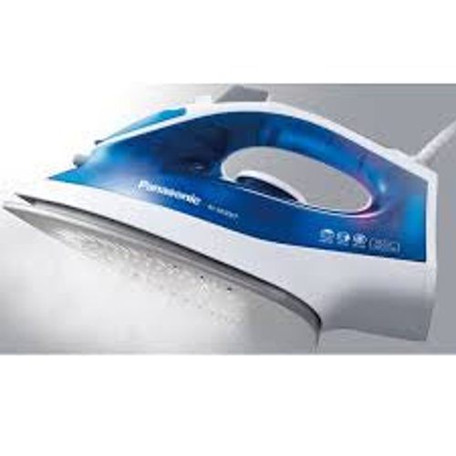 Panasonic Steam Iron 1800W, Titanium Coated Soleplate with Powerful Steam & Self-Cleaning System - Blue (NI-M300TATH)