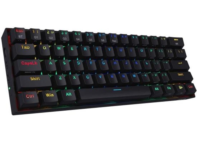 Redragon K530 Pro Draconic 60% Wireless RGB Mechanical Keyboard, BT/2.4Ghz/Wired 3-Mode 61 Keys Compact Gaming Keyboard w/Hot-Swap Socket, Free-Mod Plate Mounted PCB & Tactile Brown Switch - Black product thumbnail 2