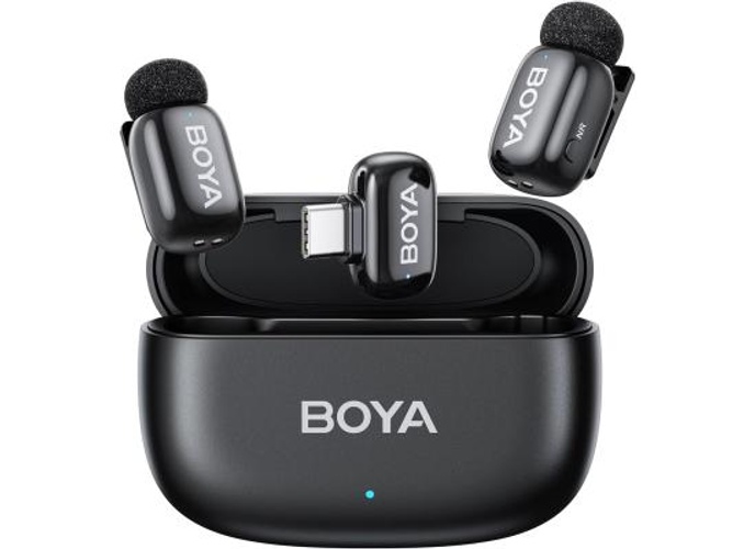 BOYA Mini-14 Wireless Lavalier Microphone for Android/Tablets/PC with USB C Plug,Noise Reduction,30H Battery Life with Charging Case,AI Voice Changer,Lapel Microphone Wireless for Video Recording Podcast Type-C product thumbnail 2