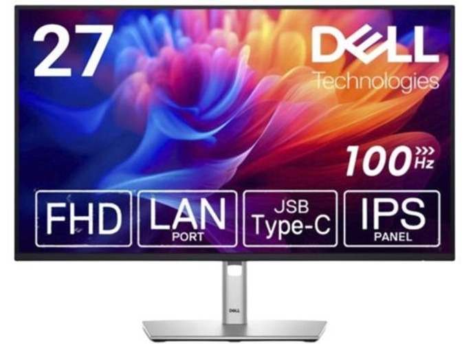 Dell P2725HE (2025) Professional 27" IPS Full HD 100Hz 99% sRGB Built-In USB C Hub with 90W Power Delivery Extensive Connectivity ( Display Port , HDMI , Lan , USB Hub) Full Adjustable Stand , Black product thumbnail 2