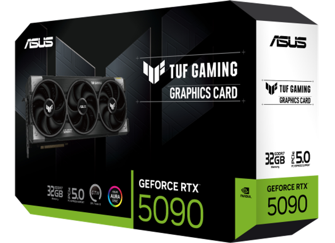 ASUS TUF Gaming GeForce RTX ™ 5090 32GB GDDR7 OC Edition Gaming Graphics Card (PCIe® 5.0, HDMI®/DP 2.1, 3.6-Slot, Military-Grade Components, Protective PCB Coating, axial-tech Fans, Vapor Chamber) product thumbnail 2