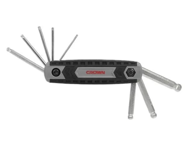 Crown 8-Piece Foldable Ball End Hex Key Set | CPHOF-BMAX08