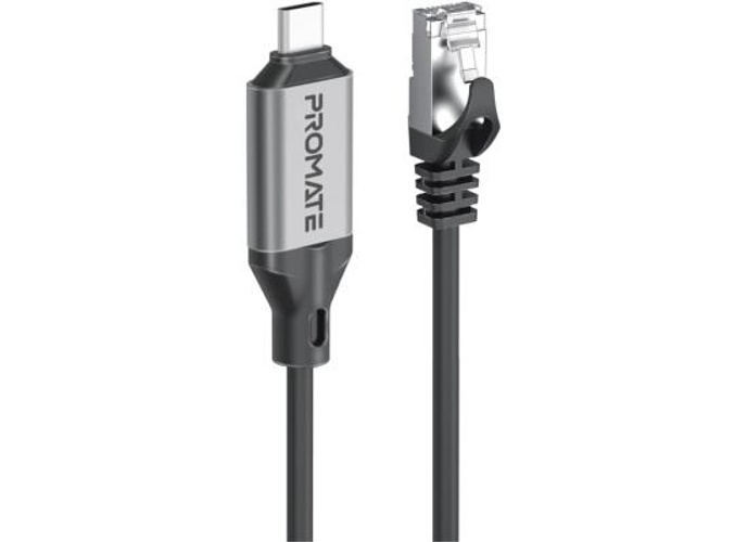 Promate Clink-RJ45 Ultra-Fast Ethernet to USB-C Adapter Cable with 1000Mbps RJ45 Input 5M Tangle-Free Cable Seamless USB-C 3.2 Output for High-Speed Internet product thumbnail 2