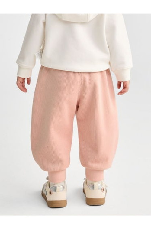 Girls' Jogger Pants with Embroidered Flowers product thumbnail 3