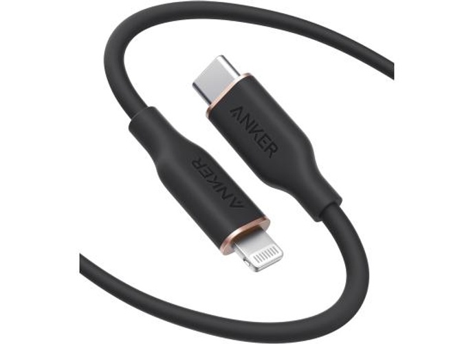 Anker CA-A8663 USB-C to Lightning Cable, (Midnight Black, 1.8M), MFi Certified, Powerline III Flow Silicone Fast Charging Cable for iPhone 13 13 Pro 12 11 X XS XR 8 Plus - Back product thumbnail 2