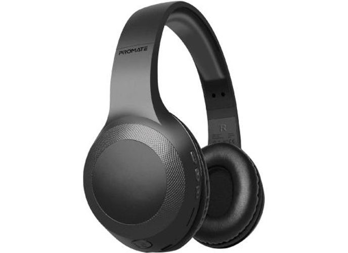 Promate LaBoca Wire & Wireless Headphone Deep Bass Bluetooth v5.0 w/ MicroSD Playback 5H Playtime Built-In Mic & Control - Black product thumbnail 2