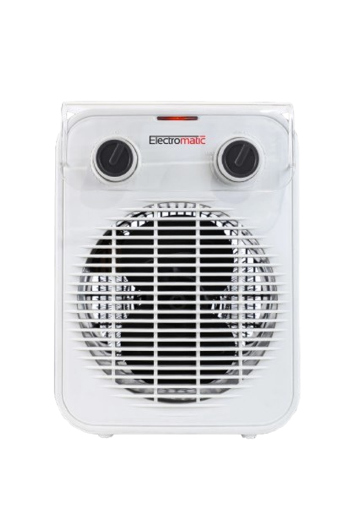 Electromatic Fan Heater 2000W & 2 Heat Setting With Safety Fuse Inside & Oscillation Function (FH223T-S)