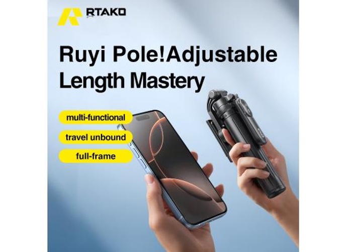 RTAKO M17 Selfie Stick Ultra-Portable Selfie Stick 1.7M - Black product thumbnail 2