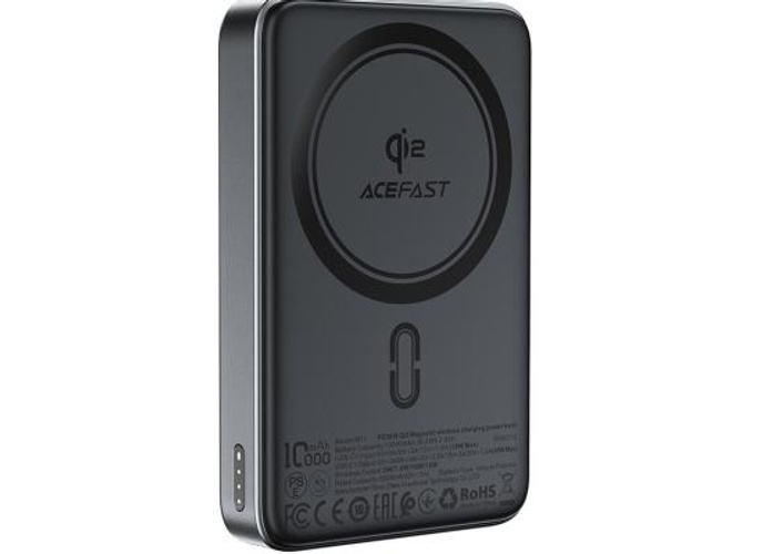 ACEFAST M11 10000mAh Qi2 15W Magnetic Wireless Charging Power Bank Fast Charging For iPhone 16/15 USB C PD30W Extra Battery Travel - Black product thumbnail 2