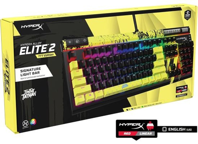 HyperX Alloy Elite 2 100% Mechanical 80M Keypresses Anti-ghosting 100% Onboard Memory 3 Profiles Key Rollover N-Key Mode Red Linear Switches TimTheTatman Edition product thumbnail 2