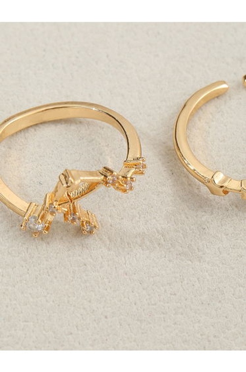 Set of 2 - Gold Embellished Rings product thumbnail 4
