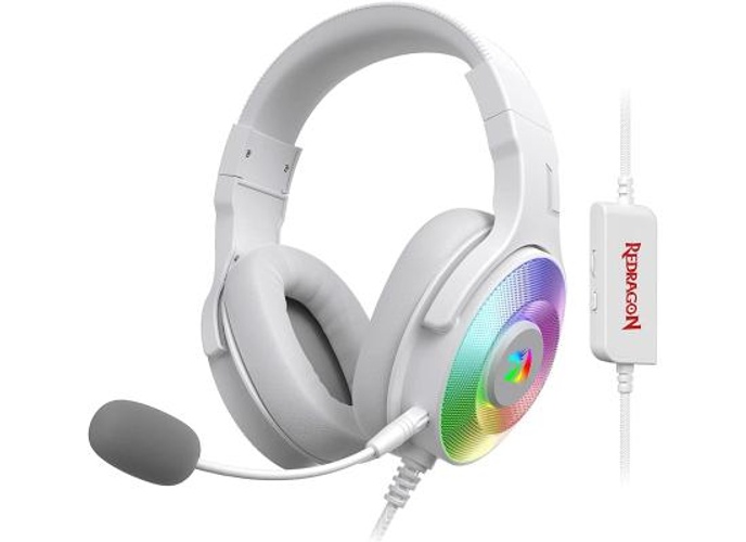 Redragon H350 RGB Wired Gaming Headset, Dynamic RGB Backlight - Stereo Surround-Sound - 50MM Drivers - Detachable Microphone, Over-Ear Headphones Works for PC/PS4/XBOX One/NS , White product thumbnail 2