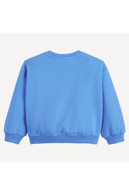 Fleece Crew Neck Sweatshirt Wit French Flowers Slogan Printed On Front product thumbnail 3