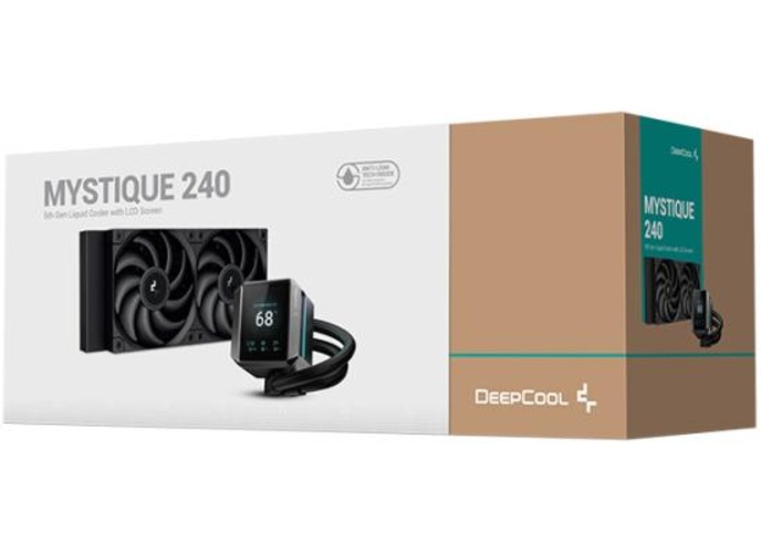 DeepCool MYSTIQUE 240 LCD Liquid Cooler 360mm 5th Gen Pump 3400RPM 2.8" 640x480 TFT LCD Screen 2150 RPM Fan Speed 72.45 CFM Fan Airflow product thumbnail 2
