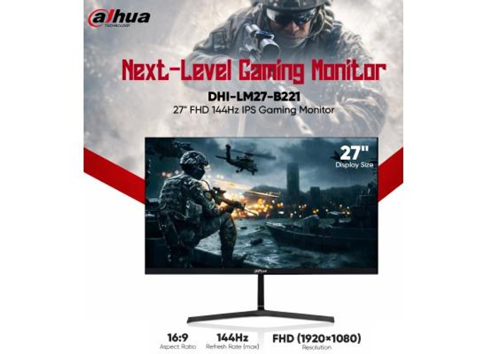 Dahua LM27-B221S 27” IPS Full HD 144Hz 1ms Anti-blue Light Design 99% sRGB HDMI & Display Port Interface w/ Multimedia Speakers - Black product thumbnail 2