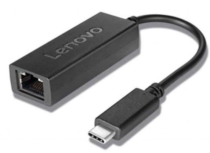 Lenovo USB-C to Ethernet 10M/100M/1000M Support Adapter -Black product thumbnail 2