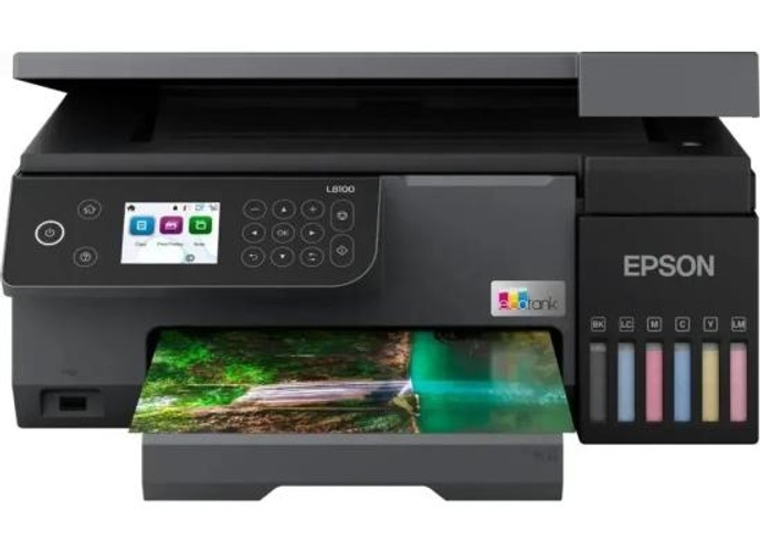 Epson EcoTank L8100 A4 3-in-1 Photo Printer, Epson Smart Panel App, Ink Tank System, 5.400 Pages, 1.500 Photos Color Yield, 1200 DPI x 4800 DPI, 37dB Noise Level, Black product thumbnail 2