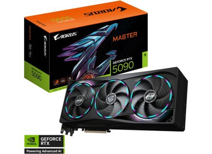 GIGABYTE AORUS GeForce RTX 5090 MASTER Graphics Card, 32GB GDDR7 512-Bit Memory, 2655 MHz Core Clock, 21760 CUDA Cores, PCI Express 5.0 product thumbnail 2