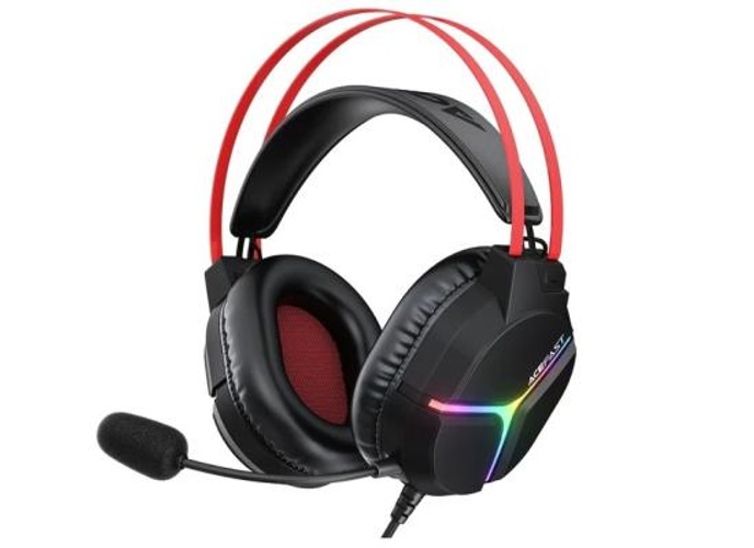ACEFAST H16 Wired Over Ear Headphone Low Latency Gaming Earbuds with 50mm Precision Drivers, Hi‑Fi Audio Engine, RGB, 2M cable with dual interface - Black product thumbnail 2
