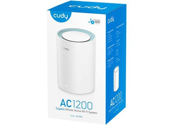 Cudy M1300 AC1200 Mesh WiFi Dual Band WiFi Router & Extender Gigabit Ports High Gain Antennas VPN Cloudflare Up to 100 Devices (1-Pack) product thumbnail 2