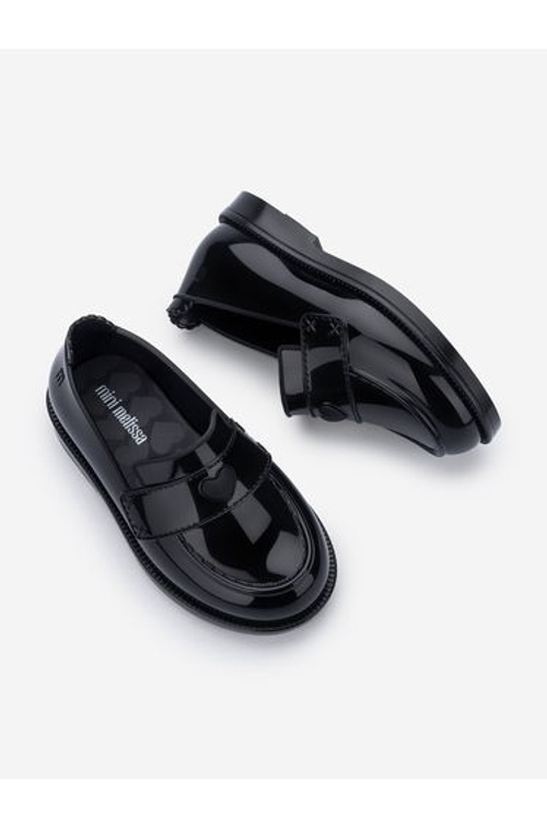 Mini Melissa Girls Royal Love Loafers in Black product thumbnail 4