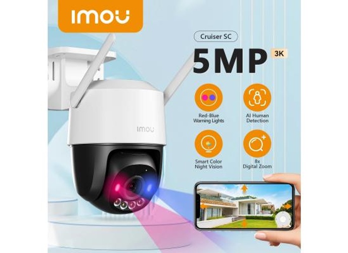 IMOU Cruiser SC 5MP WiFi Camera Red-Blue Warning Lights Outdoor Security Camera Full-Color Night Vision AI Human Detection IP66 product thumbnail 2