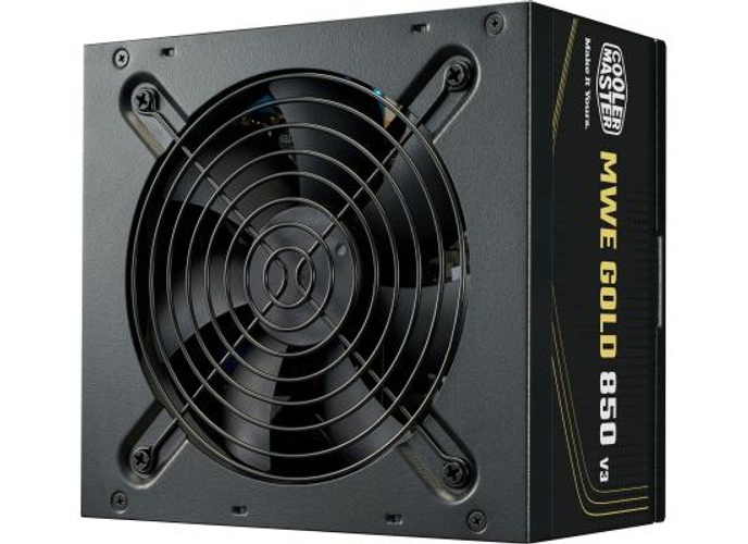 Cooler Master MWE V3 Series 850W Gold Non-Modular Power Supply - Active PFC - ATX Version: ATX 12V Ver. 3.1 - Input Frequency: 50-60Hz - Fan Size: 120mm - Fan bearing: HDB - Fan Speed: 2400RPM - 80 PLUS Gold - MTBF: >100,000 hours product thumbnail 2
