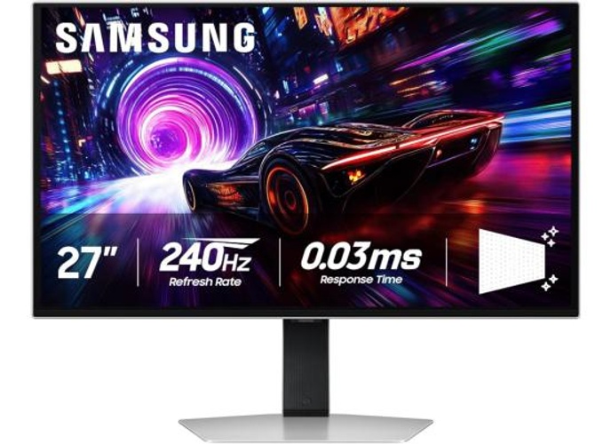 SAMSUNG Odyssey OLED G8 27" (G81SF) 4K UHD QD-OLED 240Hz 0.03ms HDR10+ Glare Free Super Arena UX Core Sync HDMI 2.1 USB HUB Sleek Metal Design - Grey product thumbnail 2
