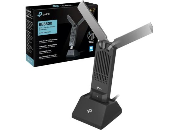 TP-Link Archer TBE400UH BE6500 WiFi 7 Dongle High Gain USB WiFi Adapter for PC, Tri-Band, MLO, Broader Coverage,OFDMA, MU-MIMO and Multi-RU, USB 3.0, WPA3, Easy Installation - Black product thumbnail 2