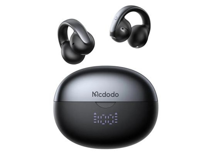 MCDODO HP-8160 Air O3 Clip-On Open-Ear Earbud LED Battery Display, Bluetooth 5.4, up to 24H Listening time with charging case - Black product thumbnail 2