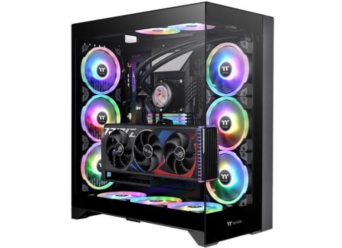 Thermaltake CTE E600 MX E-ATX Case Centralized Thermal Efficiency Design 3Way Floating GPU Mounting Bracket W/ 400mm PCIe4 Riser Cable - Black product thumbnail 2