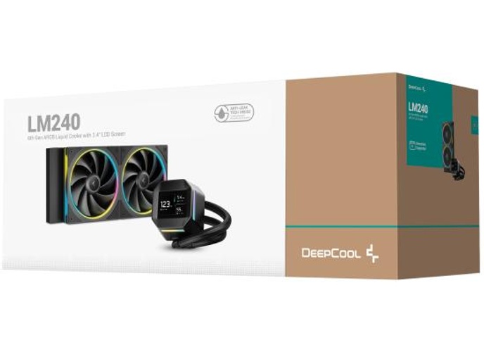 DeepCool LM240 ARGB Liquid Cooler 240mm 2.4" IPS Display Full Customized Supports MP4 Gen 6 Water Pump 3400RPM Anti-Leak For AMD & Intel - Black product thumbnail 2