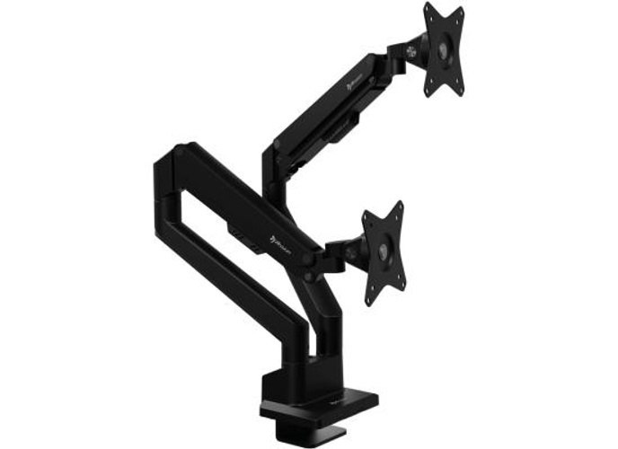 Arozzi Alzare Neo Duo Gas Spring Dual Monitor Arm Support up to 9KG 360° Screen Rotation Adjustable Height & Full Motion - Black product thumbnail 2