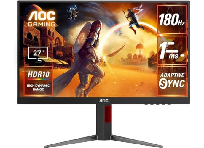 AOC 27G4 Gaming 27" Fast IPS Full HD 180Hz up to 1ms HDR10 sRGB 130% Adaptive-Sync w/ HDMI 2.0 & DisplayPort & Adjustable Stand product thumbnail 2