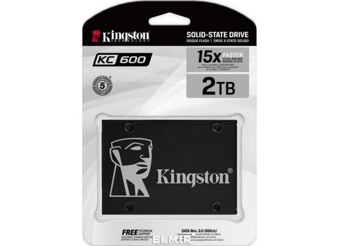 Kingston KC600 2TB SATA III Solid State Drive (SSD) product thumbnail 2