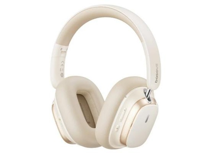 Baseus Bowie H1s Bluetooth Headset Foldable, Active Noise Cancelling Wireless Over-Ear Headphone, PX4 Waterproof, up to 100Hrs - White product thumbnail 2