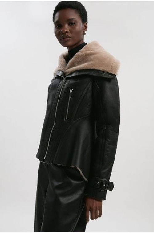 Shearling High Low Jacket product thumbnail 2