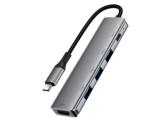 ACEFAST J16 5 in 1 USB-C Hub 4K HD PD 90W Fast Charging 5Gbps Data Transfer Docking Station - Gray product thumbnail 2