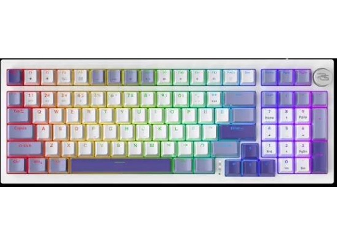 Proove RGB Mechanical Wireless Keyboard Gaming Slicker Special Edition, connection Type: 2.4GHz+BT5.3+USB, Typical switches Outemu Red, (English Layout) - White product thumbnail 2